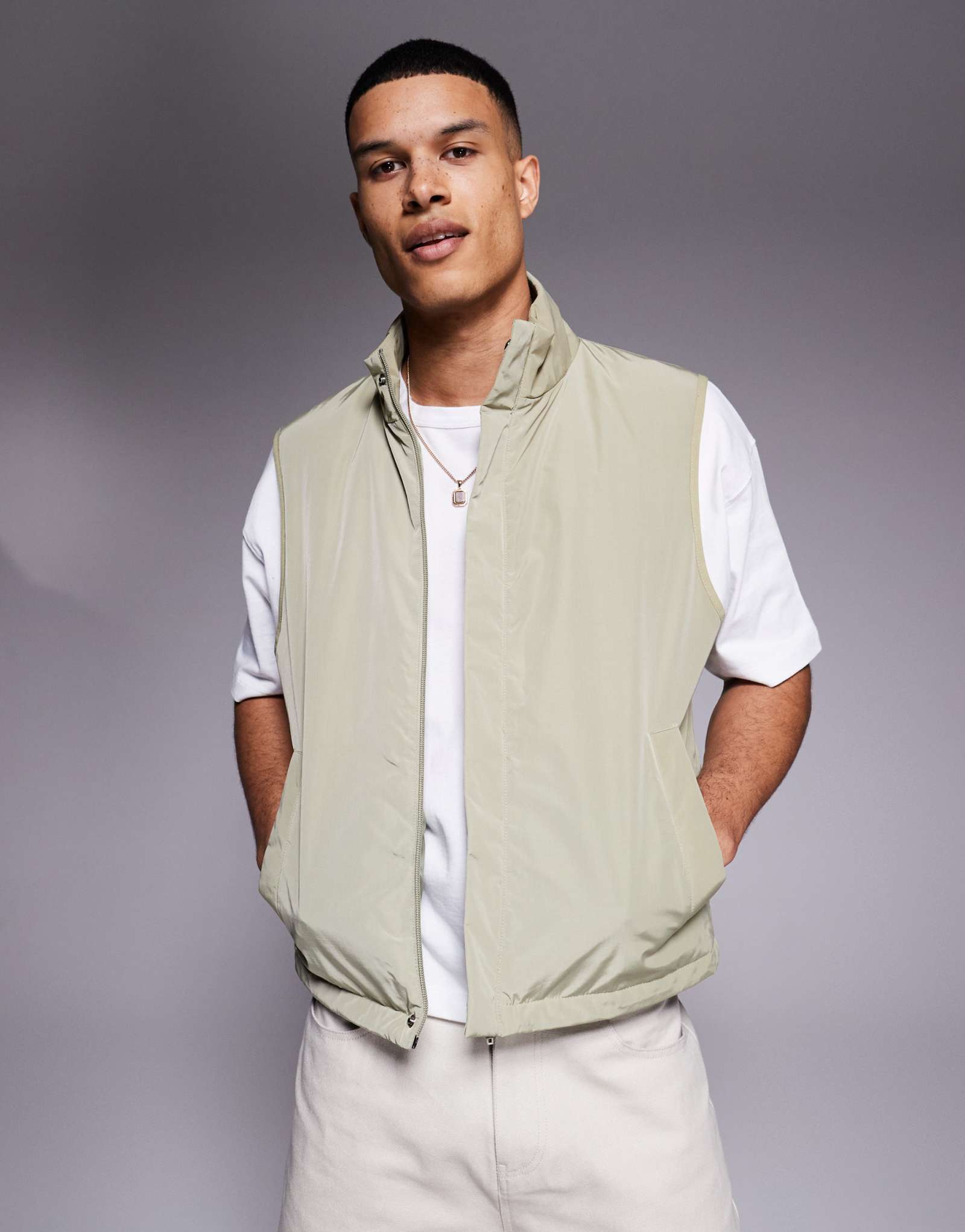 Пуховик ASOS DESIGN зеленого цвета