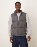 [ASOS DESIGN] ASOS DESIGN puffer vest in grey S GREY
