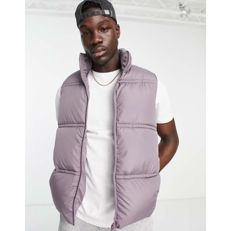 Mens purple puffer store vest