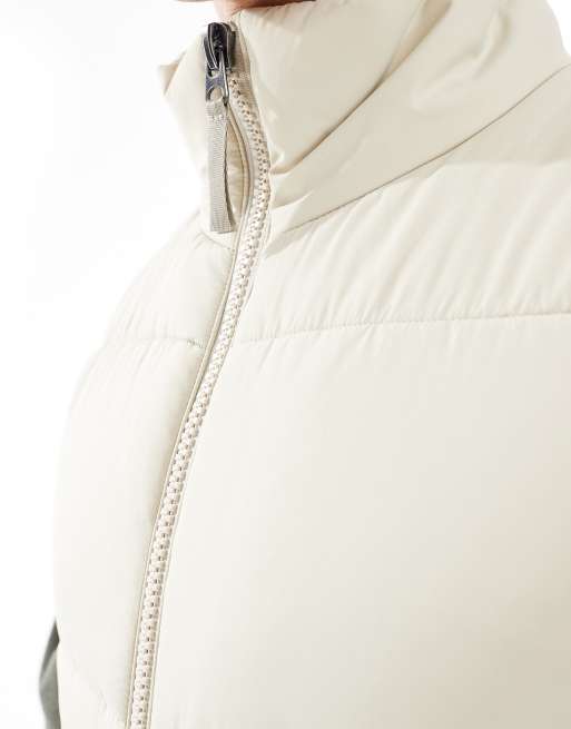 ASOS DESIGN puffer vest in stone, 2 of 4