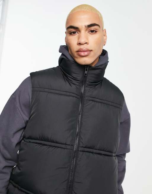 ASOS DESIGN Puffer Weste in Schwarz ASOS