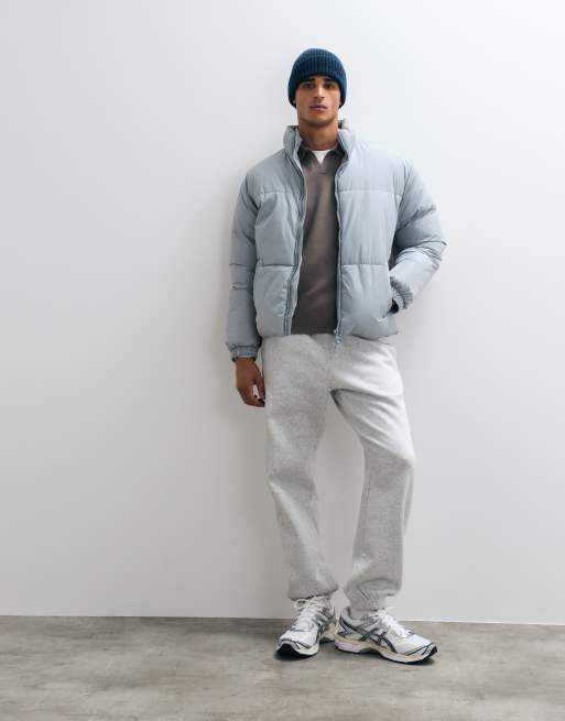 ASOS DESIGN pufferjack in lichtgrijs, 3 van 5
