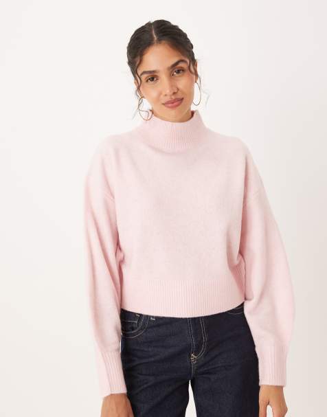 ASOS DESIGN - Pull à col montant - Rose clair - view 1