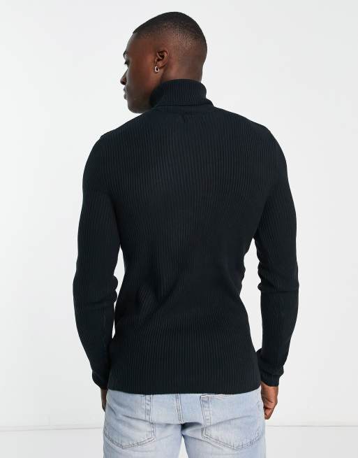 Pull moulant col discount roulé