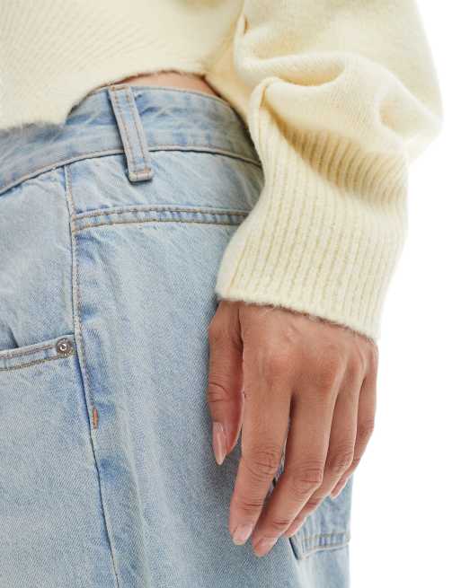 ASOS DESIGN - Pull coupe carrée avec col ras de cou et fentes latérales - Babeurre, 4 de 4