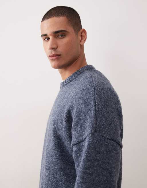 ASOS DESIGN - Pull coupe carrée ultra-oversize en maille - Bleu denim, 4 de 5