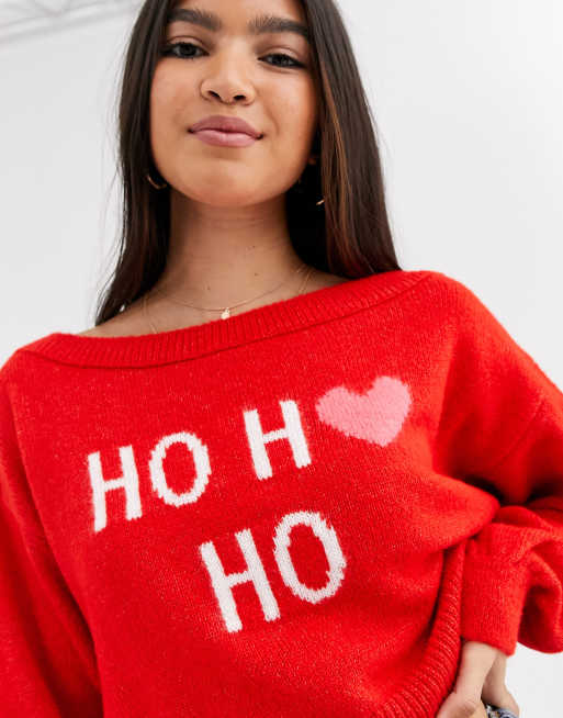 ASOS DESIGN Pull de No l avec inscription ho ho ho ASOS