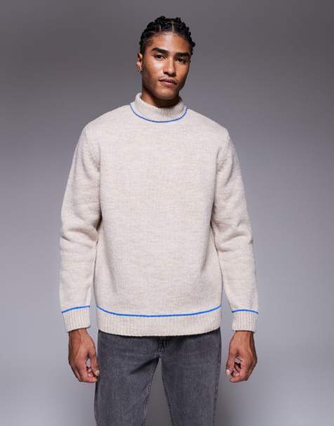 ASOS DESIGN - Pull décontracté en maille à col roulé - Écru - view 1