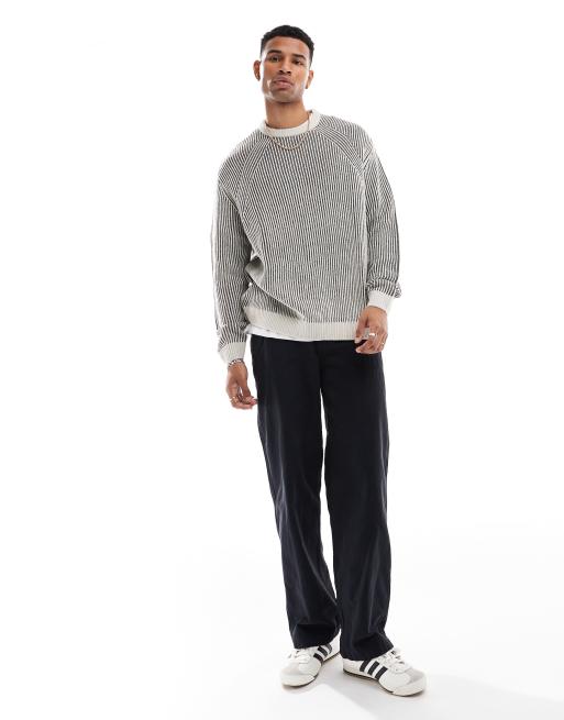 ASOS DESIGN - Pull décontracté en maille à côtes plaquées - Gris, 2 de 4