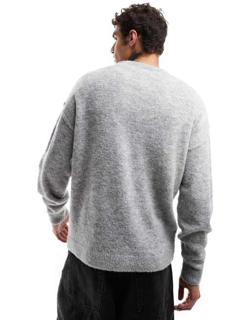 ASOS DESIGN - Pull décontracté en maille texturée légère - Gris clair, 4 de 4