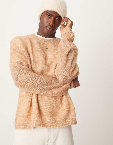 ASOS DESIGN - Pull décontracté en maille torsadée - Taupe - view 1