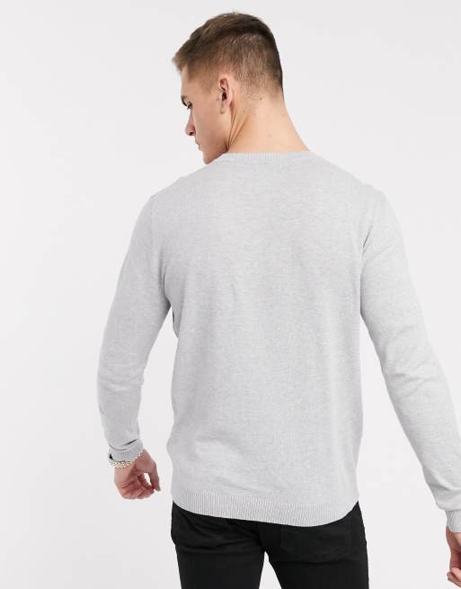 ASOS DESIGN - Pull en coton - Gris clair, 2 de 4