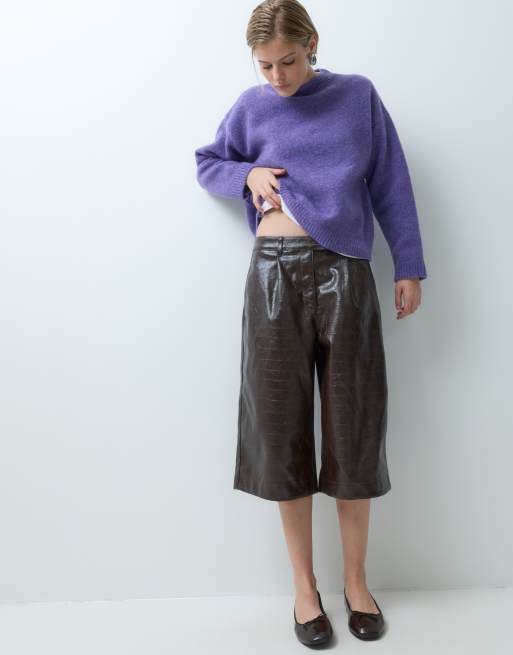 ASOS DESIGN pull en maille à col ras de cou en laine violet, 5 de 5