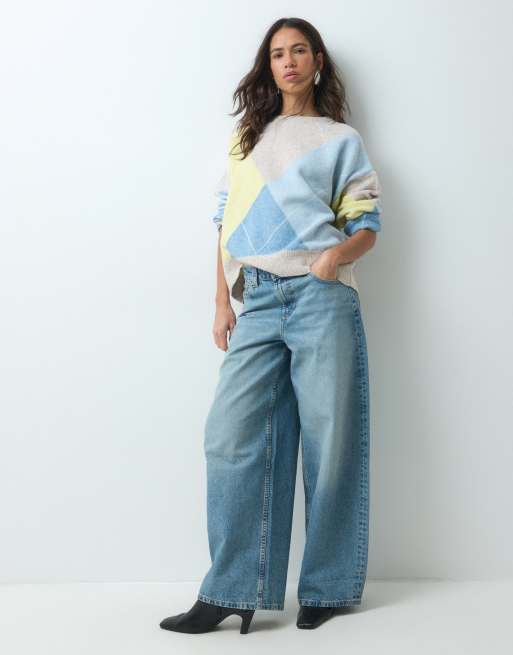 ASOS DESIGN pull en maille à manches longues multicolore, 4 de 5