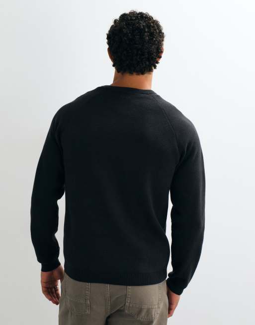 ASOS DESIGN pull en maille compacte coupe décontractée noir, 5 de 5