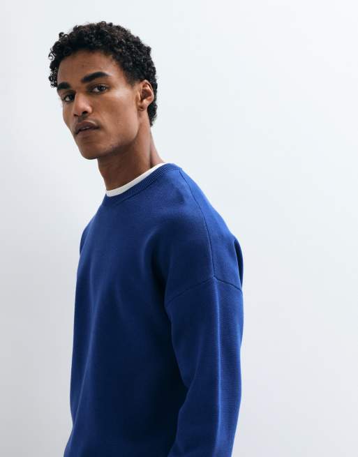 ASOS DESIGN pull en maille compacte oversize bleu, 5 de 5