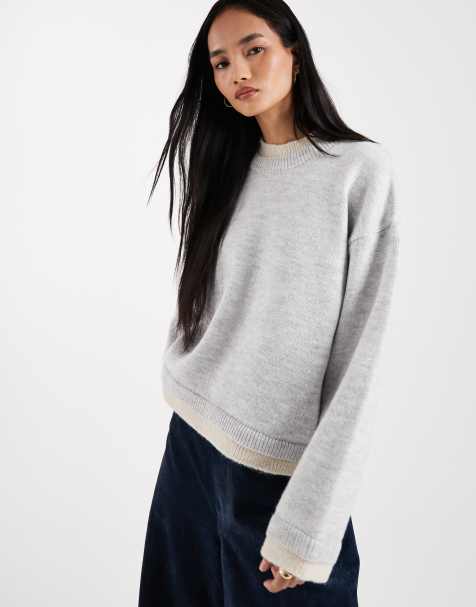 ASOS DESIGN - Pull en maille double épaisseur - Gris - view 1