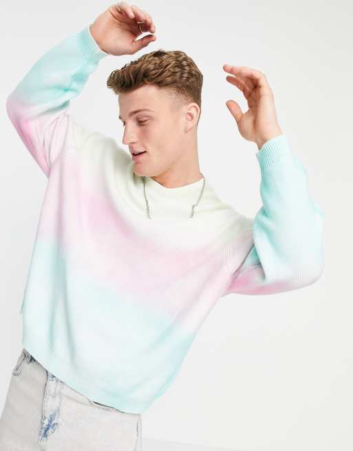 ASOS DESIGN - Pull en maille effet tie-dye - Multicolore
