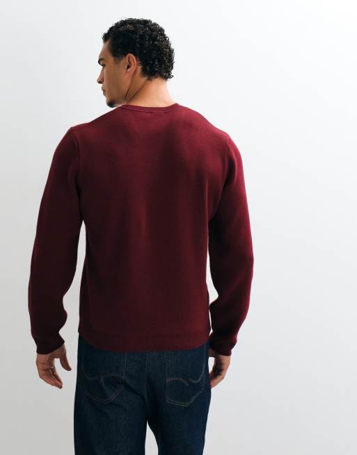 ASOS DESIGN pull en maille oversize col V couleur baie, 5 de 5