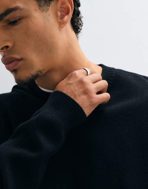 ASOS DESIGN pull en maille oversize noir, 3 de 5