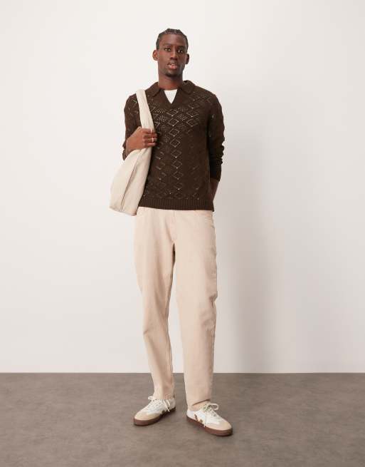 Pull marron foncé hotsell