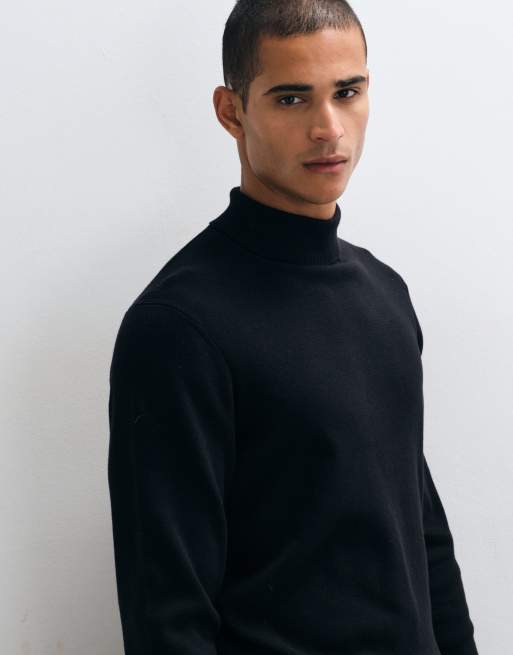 ASOS DESIGN pull léger en maille à col roulé essentiel noir, 2 de 5