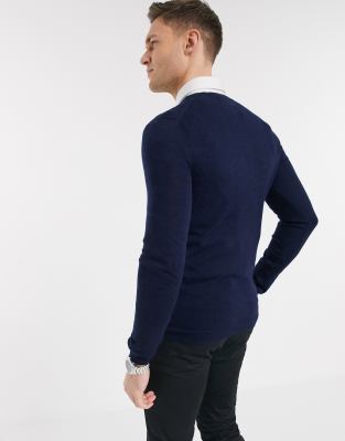 En Bleu Laine Marine Mérinos DesignPull Moulant Asos rCxeWdBo