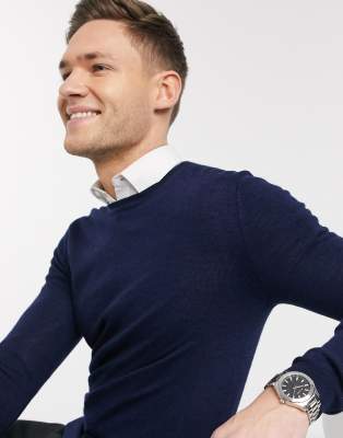 En Bleu Laine Marine Mérinos DesignPull Moulant Asos rCxeWdBo