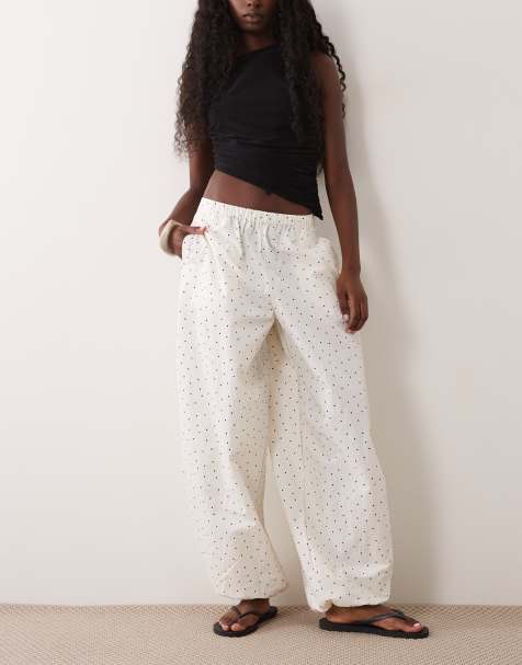 ASOS DESIGN - Pull-on-ballonbukser med polkaprikker i bomulds- og nylonblanding - view 1
