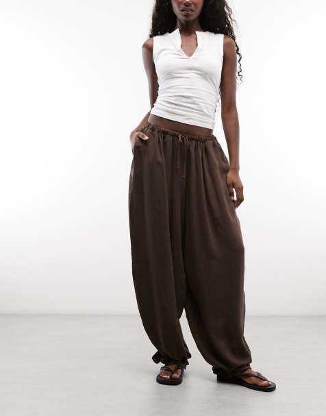 ASOS DESIGN Pull-on-Ballonhose als Kombiteil in Braun - view 1