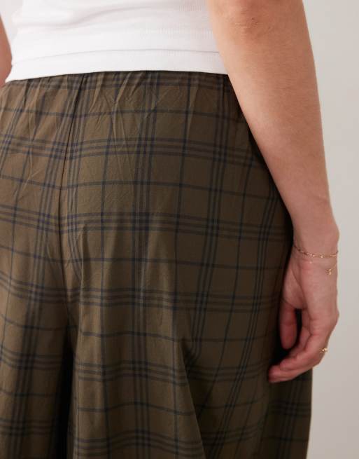 ASOS DESIGN pull on balloon pant in seersucker check, 5 of 5