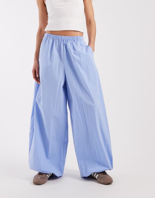 ASOS DESIGN pull on balloon pants in blue, 2 of 5