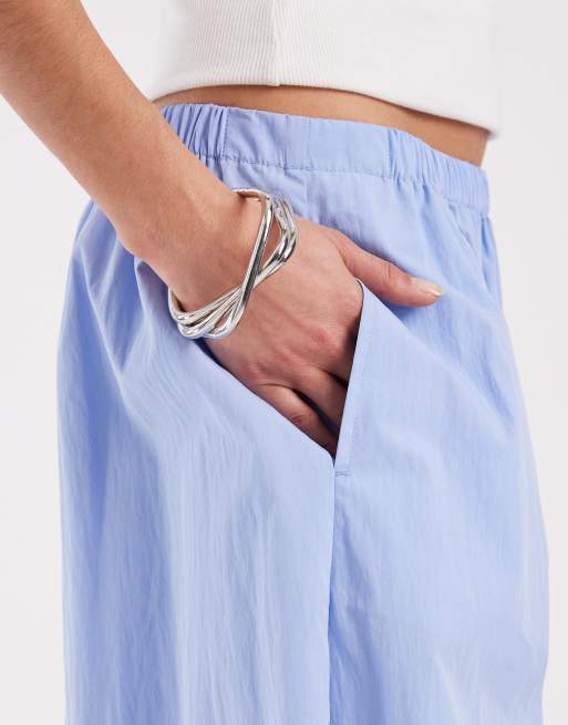 ASOS DESIGN pull on balloon pants in blue, 5 of 5