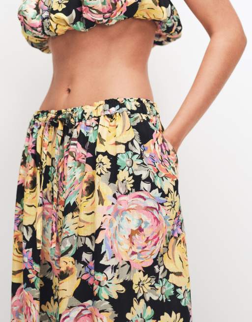 ASOS DESIGN pull on balloon pants in floral - part of a set, 5 of 7
