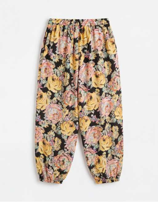 ASOS DESIGN pull on balloon pants in floral - part of a set, 7 of 7