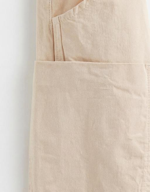 ASOS DESIGN pull on barrel leg pants in cream, 9 of 9