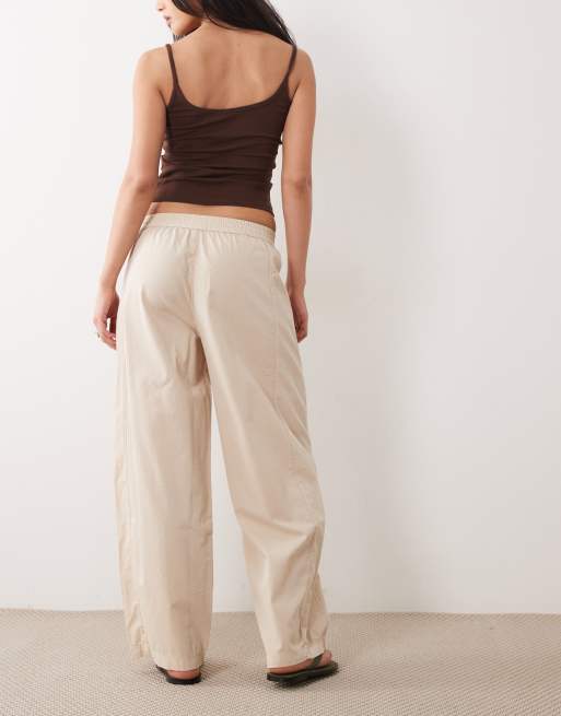 ASOS DESIGN pull-on barrel pants in stone, 5 of 5