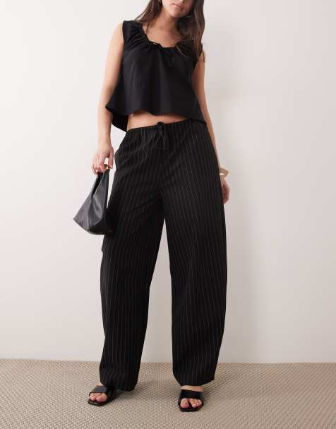 ASOS DESIGN pull on barrel pants - view 1