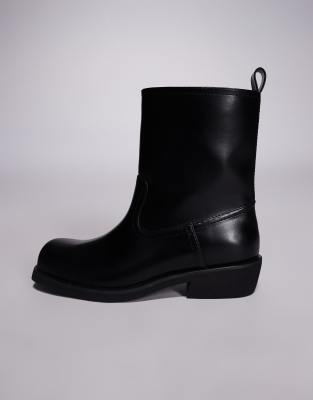 Asos Design Pull On Boots In Black