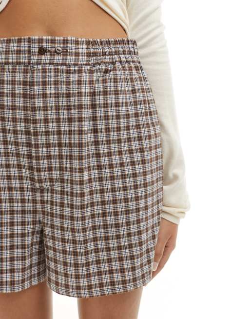 ASOS DESIGN pull on boxer short in multi check, 5 of 5