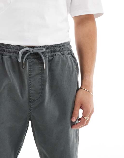 ASOS DESIGN - Pull-on-bukser med lige ben i koksgrå, 4 af 5