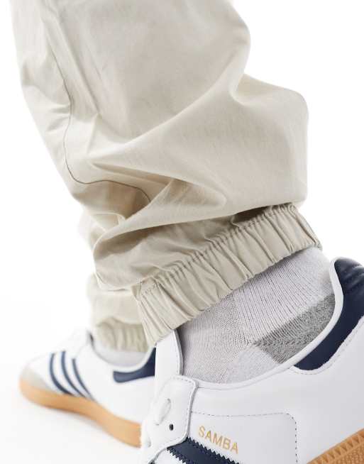 ASOS DESIGN pull on cargo joggers in stone, 2 of 5