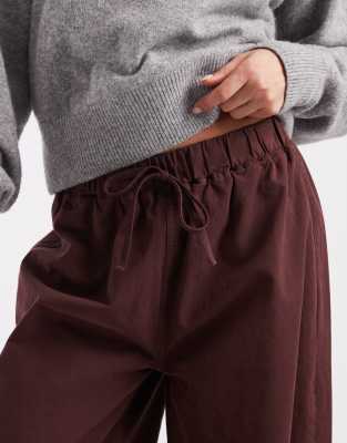 Asos Design Pull On Cargo Pants In Blue