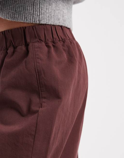 ASOS DESIGN pull-on cargo pants in chocolate, 5 of 5