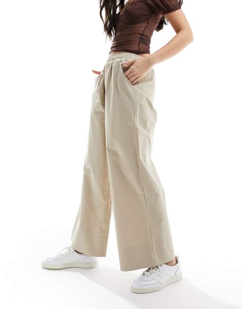 ASOS DESIGN pull on culotte in stone - view 1