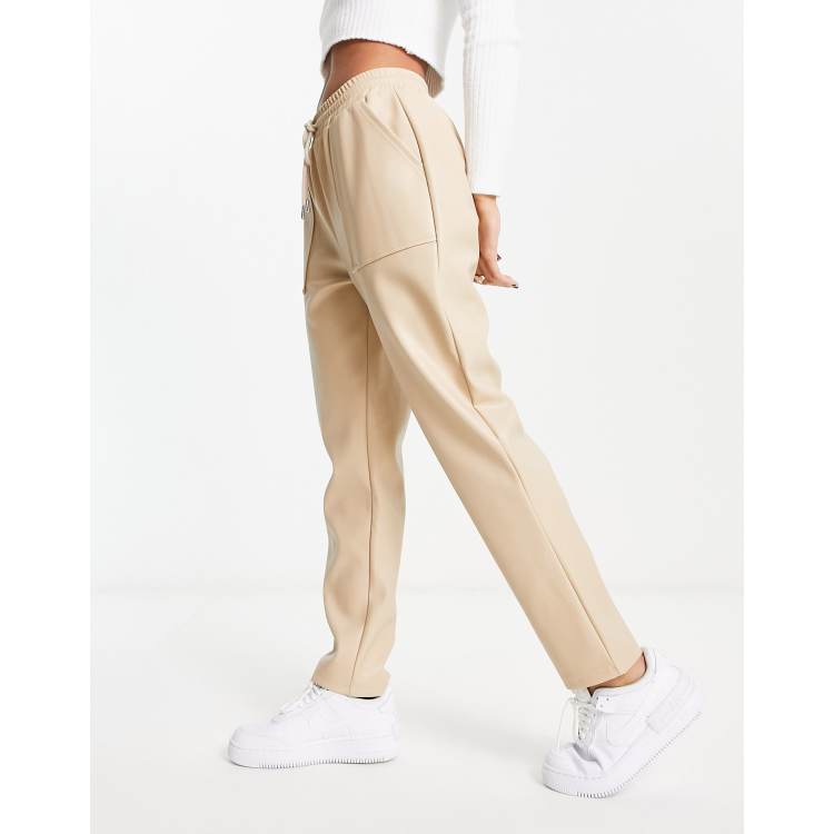 Leather joggers online asos