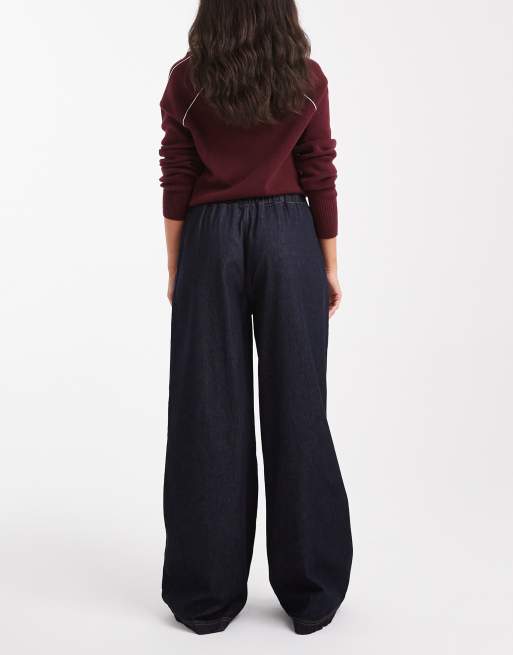 ASOS DESIGN - Pull-on-jeans i joggingstil med brede ben i skyllevask, 5 af 5