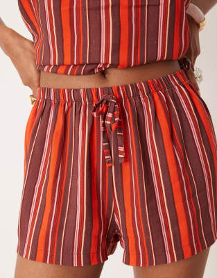 Asos Design Pull-on Micro Shorts In Multi