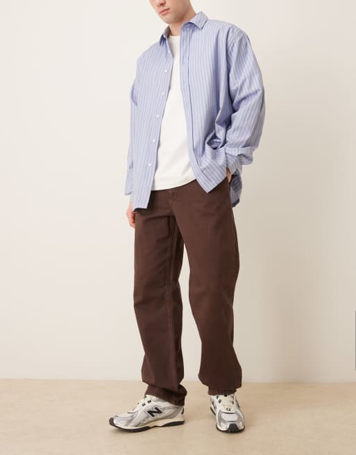 ASOS DESIGN pull on pants in brown, 2 of 5