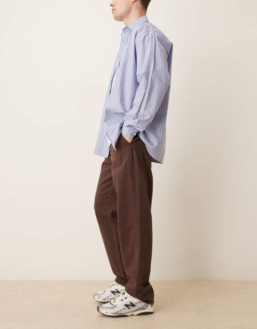 ASOS DESIGN pull on pants in brown, 3 of 5
